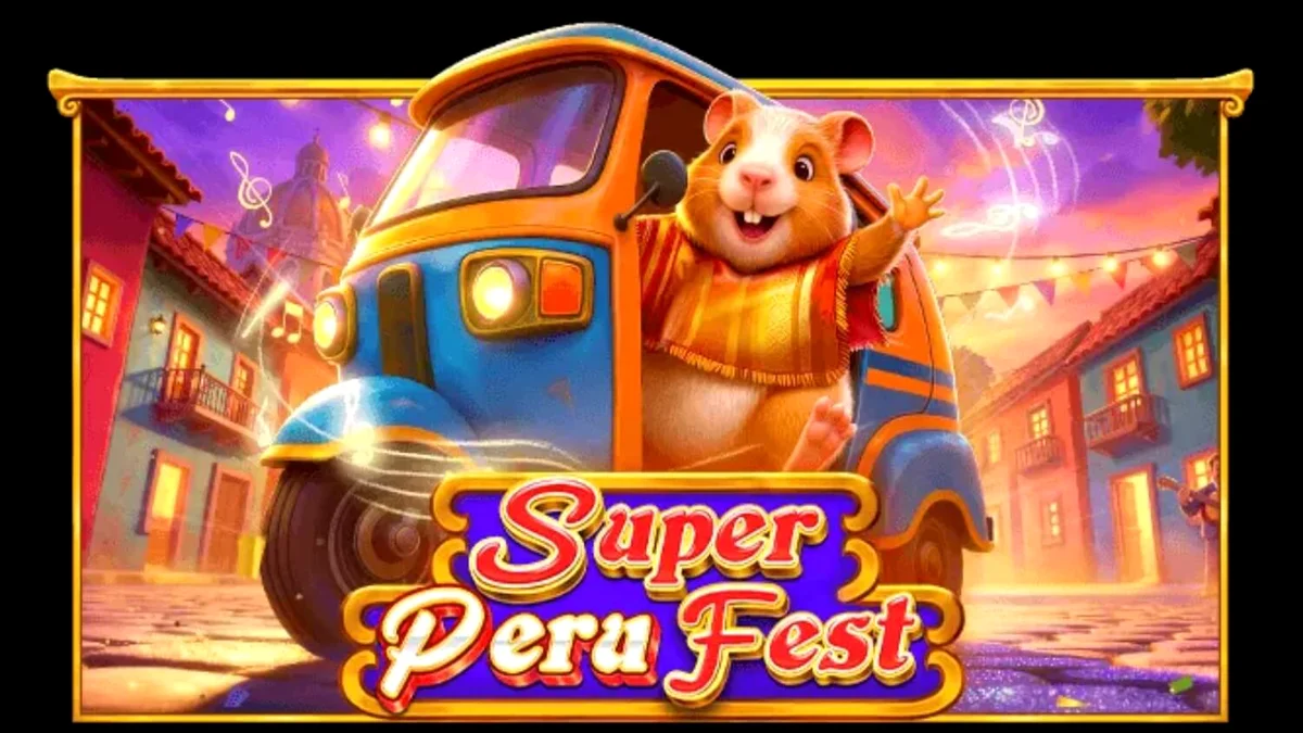 Makulay na disenyo ng Super Peru Fest slot na nagpapakita ng mga simbolo ng kultura ng Peru.
